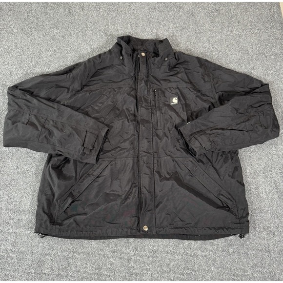 Carhartt Other - Carhartt Storm Defender Rain Jacket Mens XL Black Waterproof Dry J162